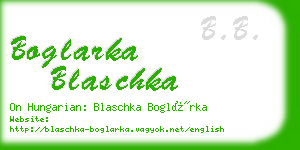 boglarka blaschka business card
